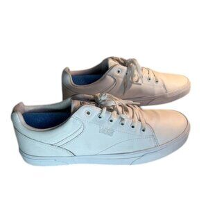 Vans White Leather Seldan Sneakers Laceup Low Top- Size 13